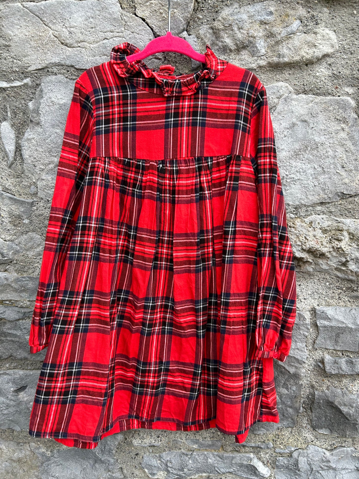 Red check dress 5y (110cm)