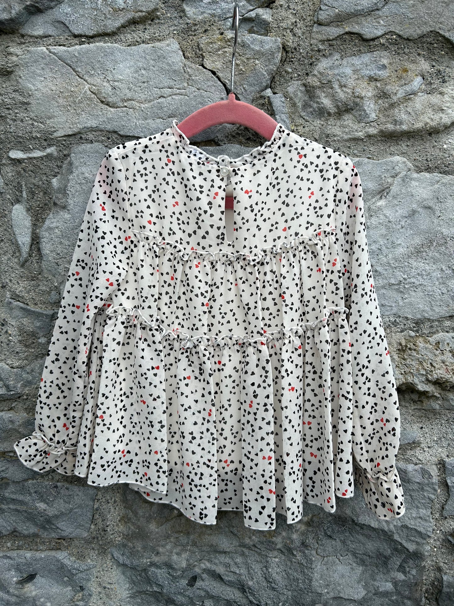 Confetti hearts top 4y (104cm)