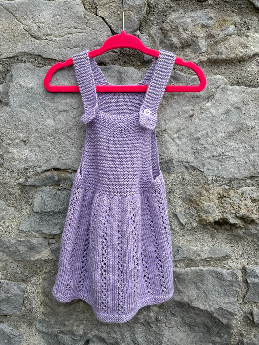 Lilac knitted pinafore  6-9m (68-74cm)
