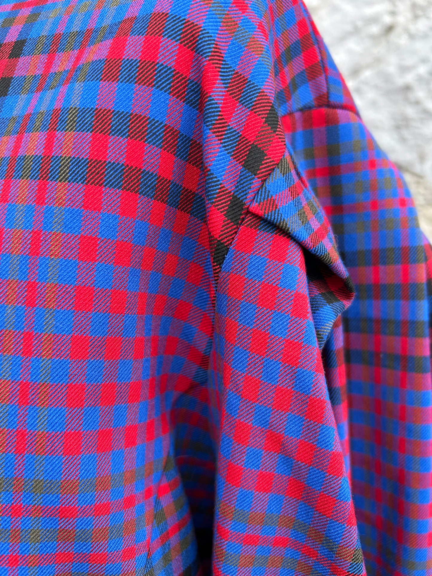 Red&blue check top uk 12-14