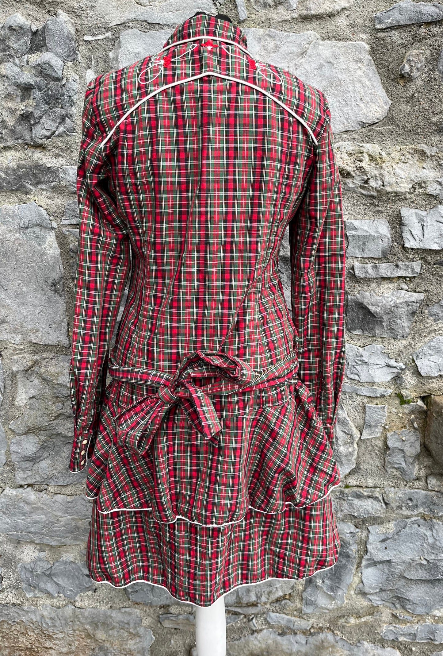 Red tartan dress uk 10-12