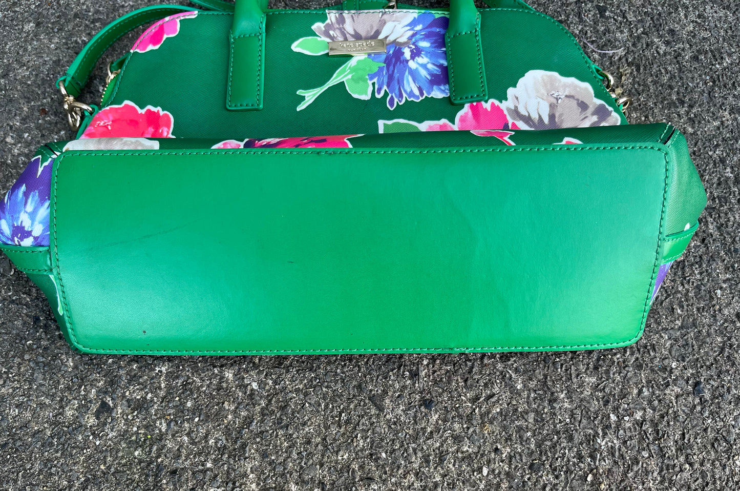 Green floral bag