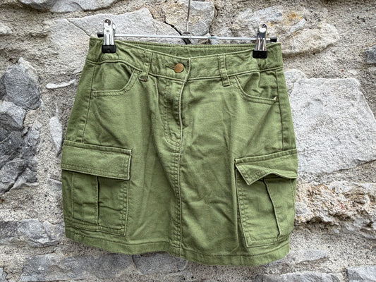 Green denim combat skirt 10-11y (140-146cm)