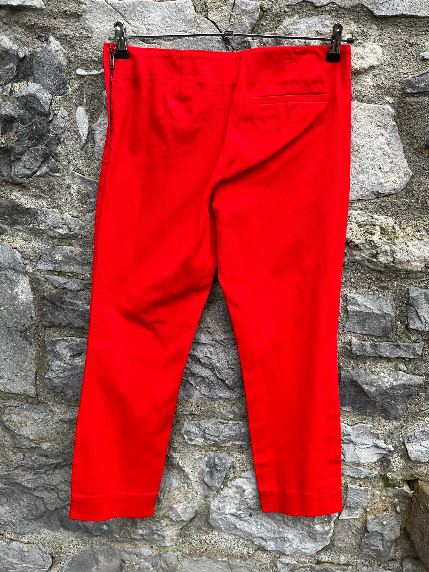 Red cropped pants uk 12