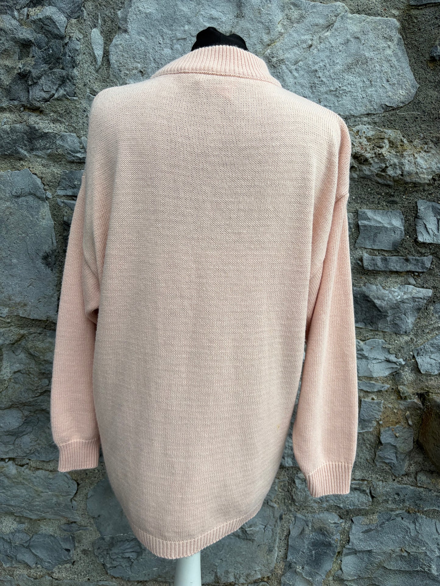 80s panel peach jumper uk 12-14