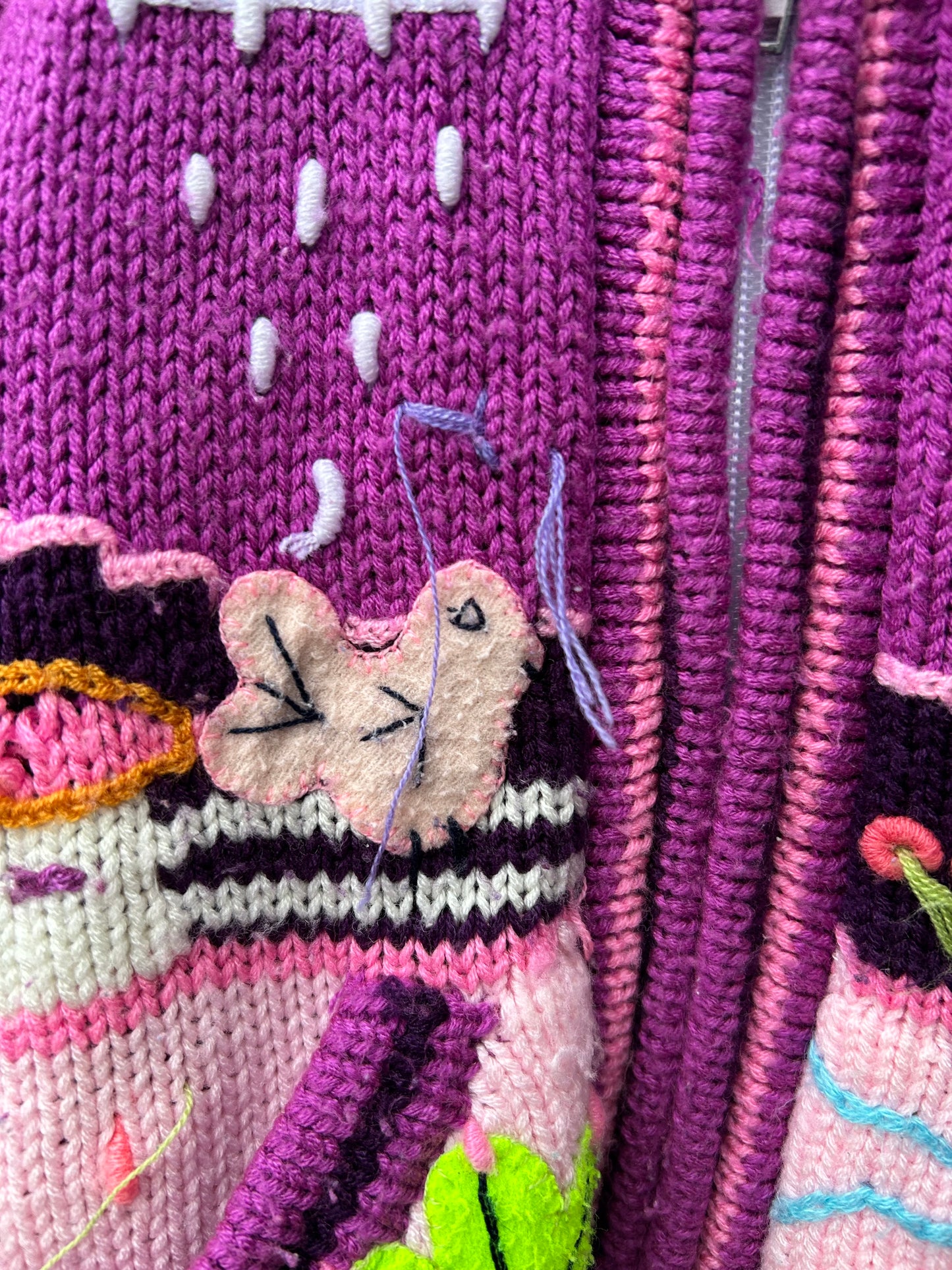 Pink Peruvian cardigan  12-18m (80-86cm)