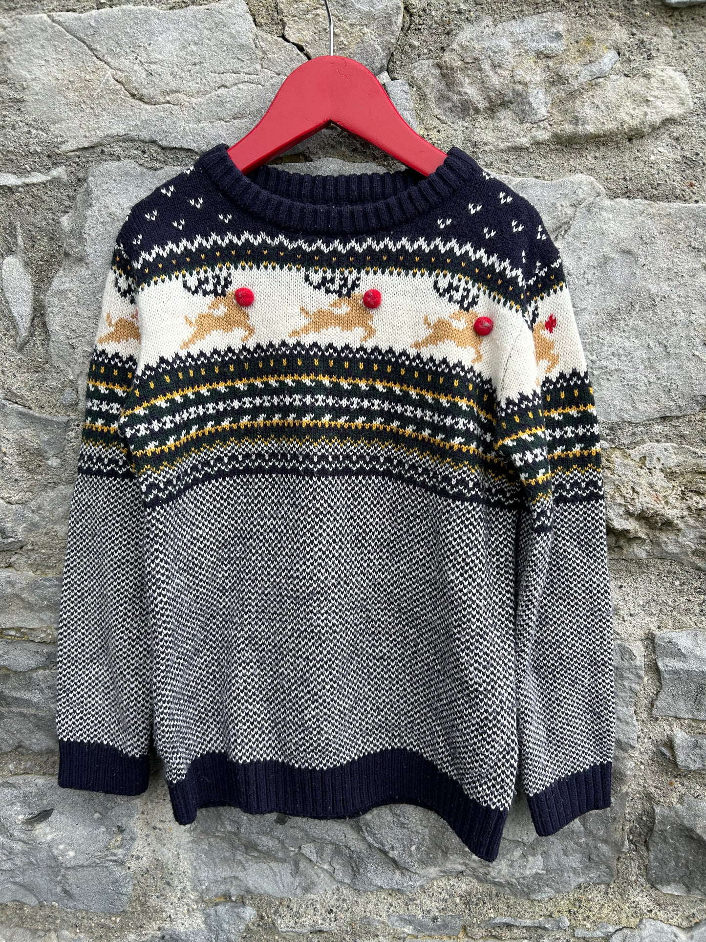 Norwegian style reindeer jumper  9-10y (134-140cm)