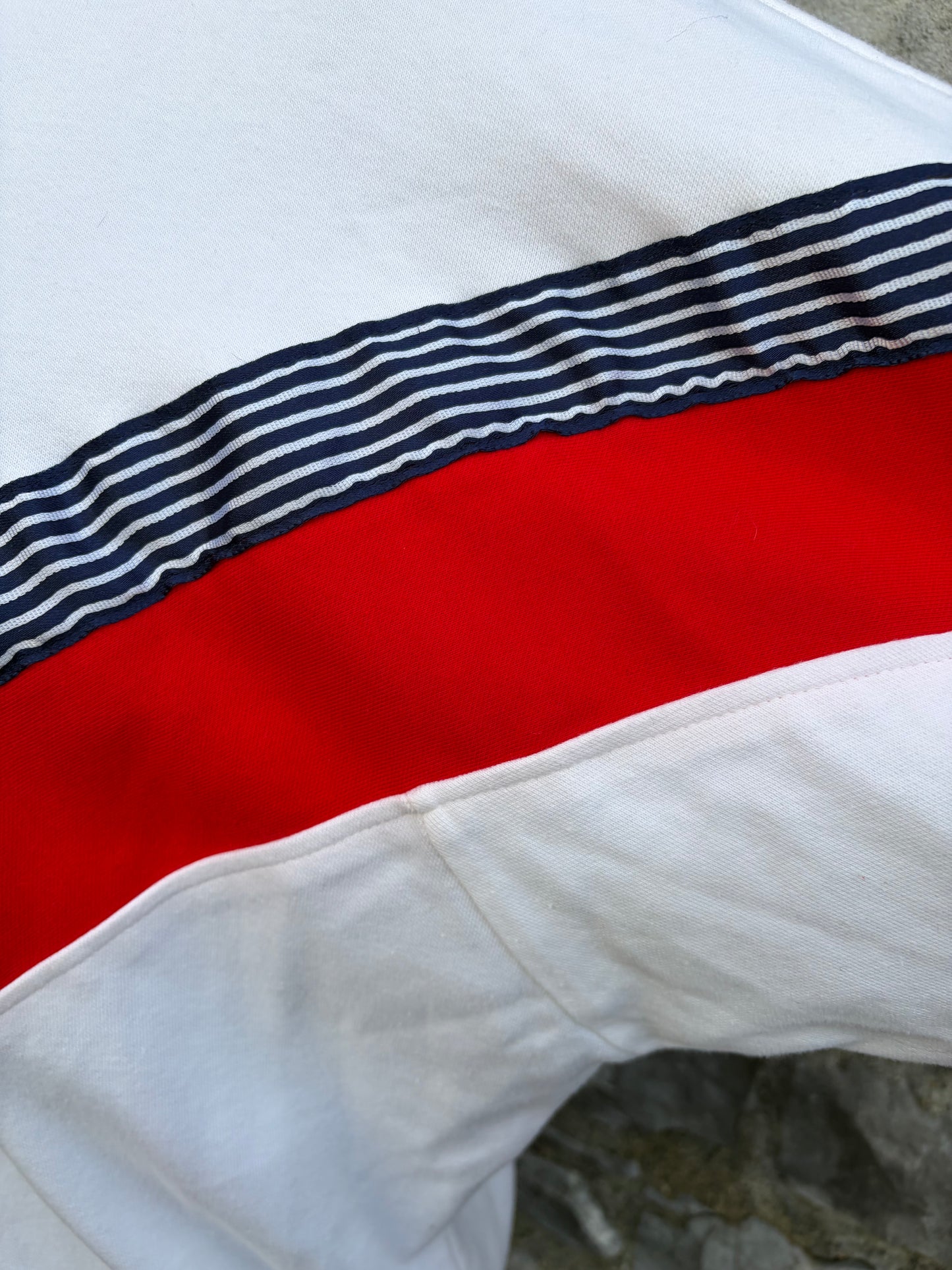 80s white&navy sport jacket uk 14