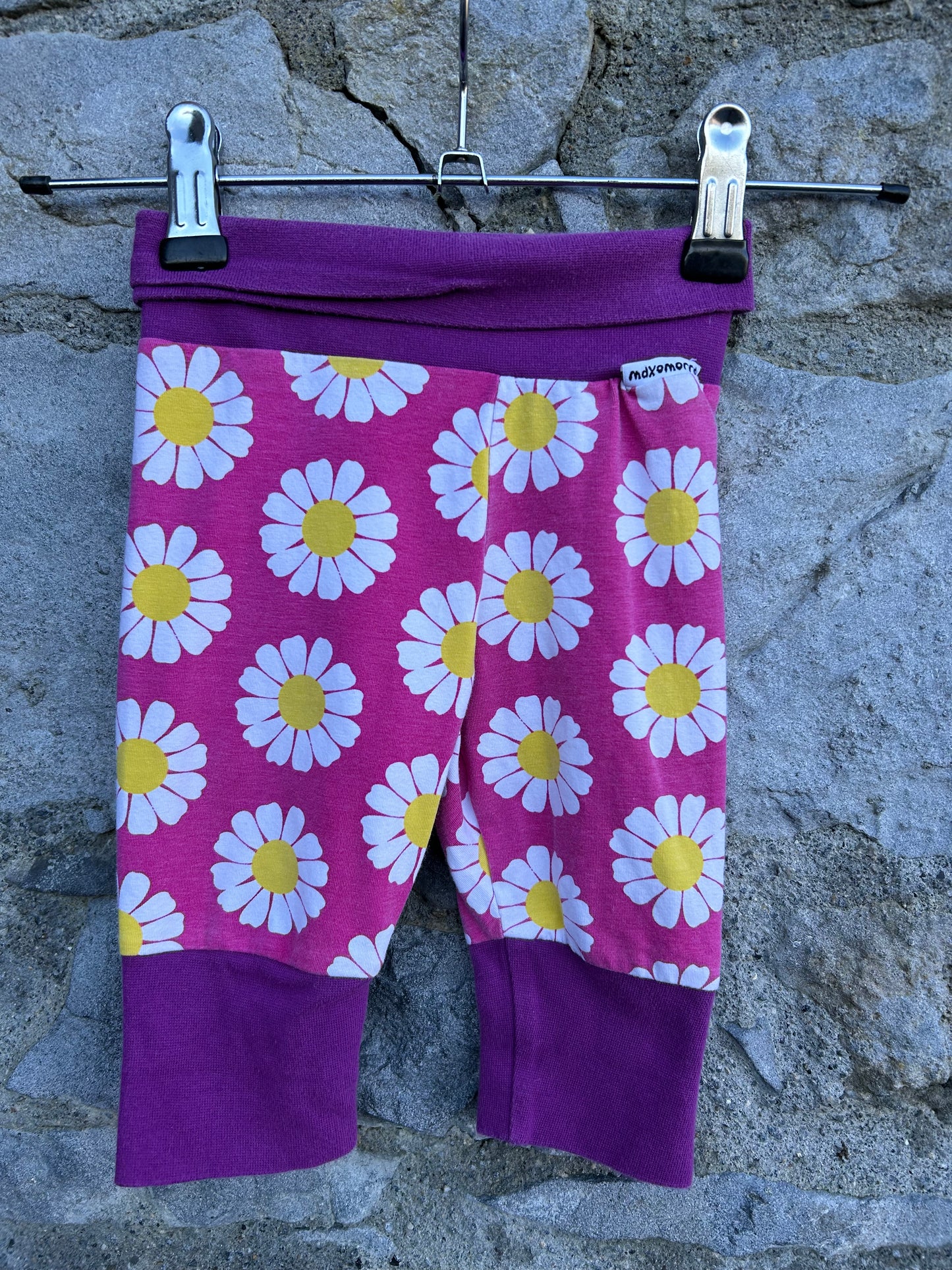 Pink daisies rib pants  3m (62cm)