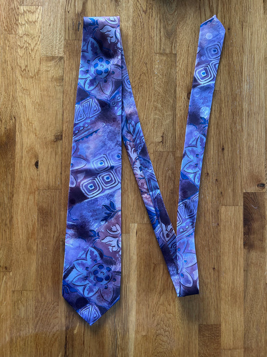 Purple abstract tie