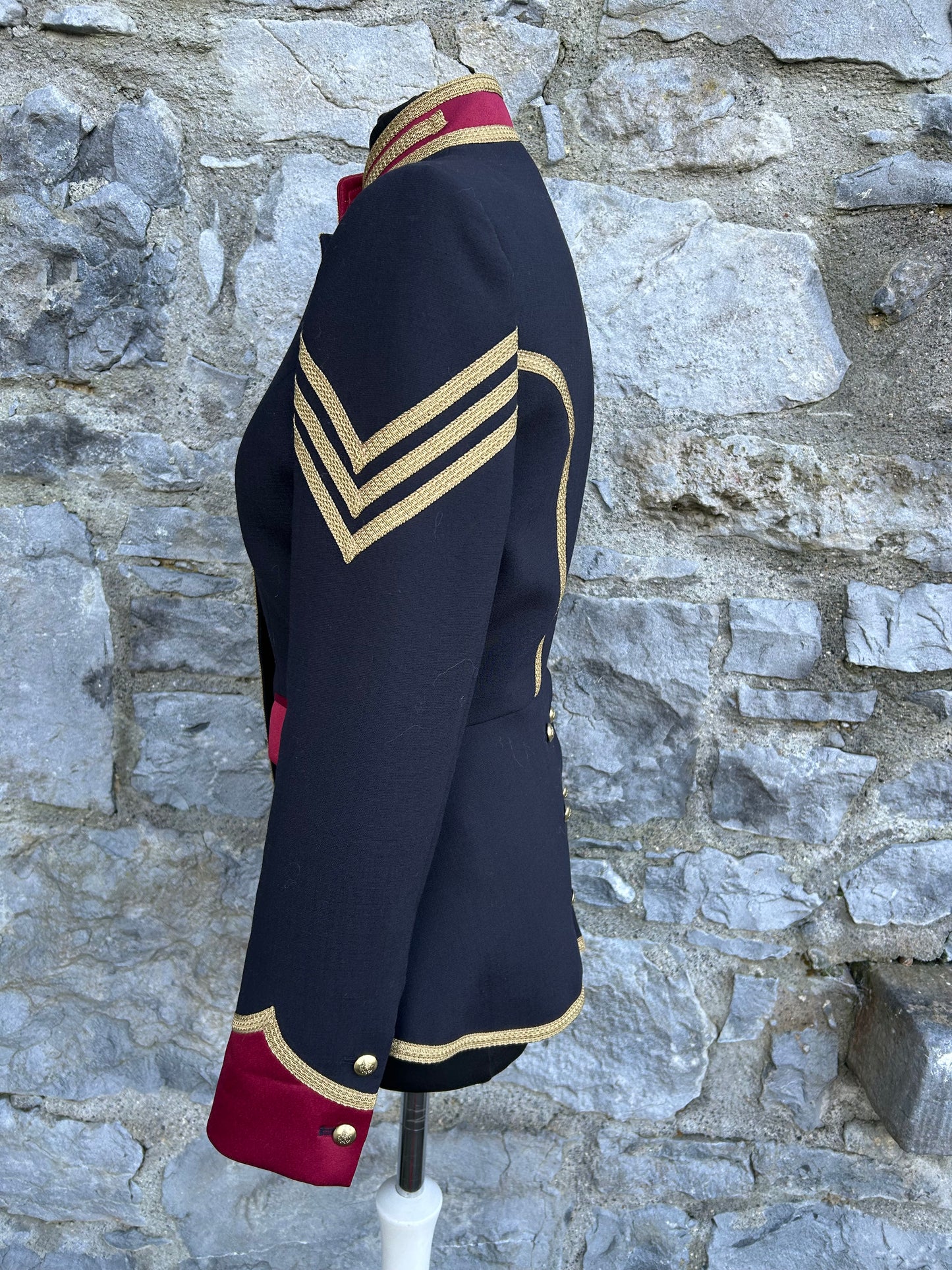 Black Cotton Military Jacket uk 8