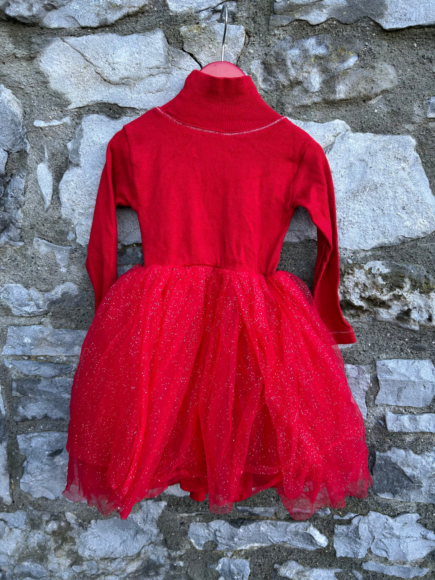 Sparkly red tulle dress  2-3y (92-98cm)