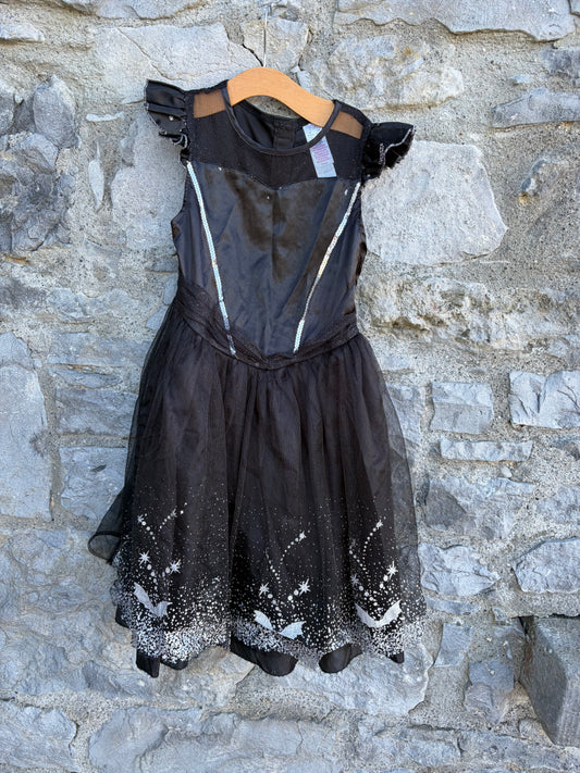 Bats Black dress  9-10y (134-140cm)