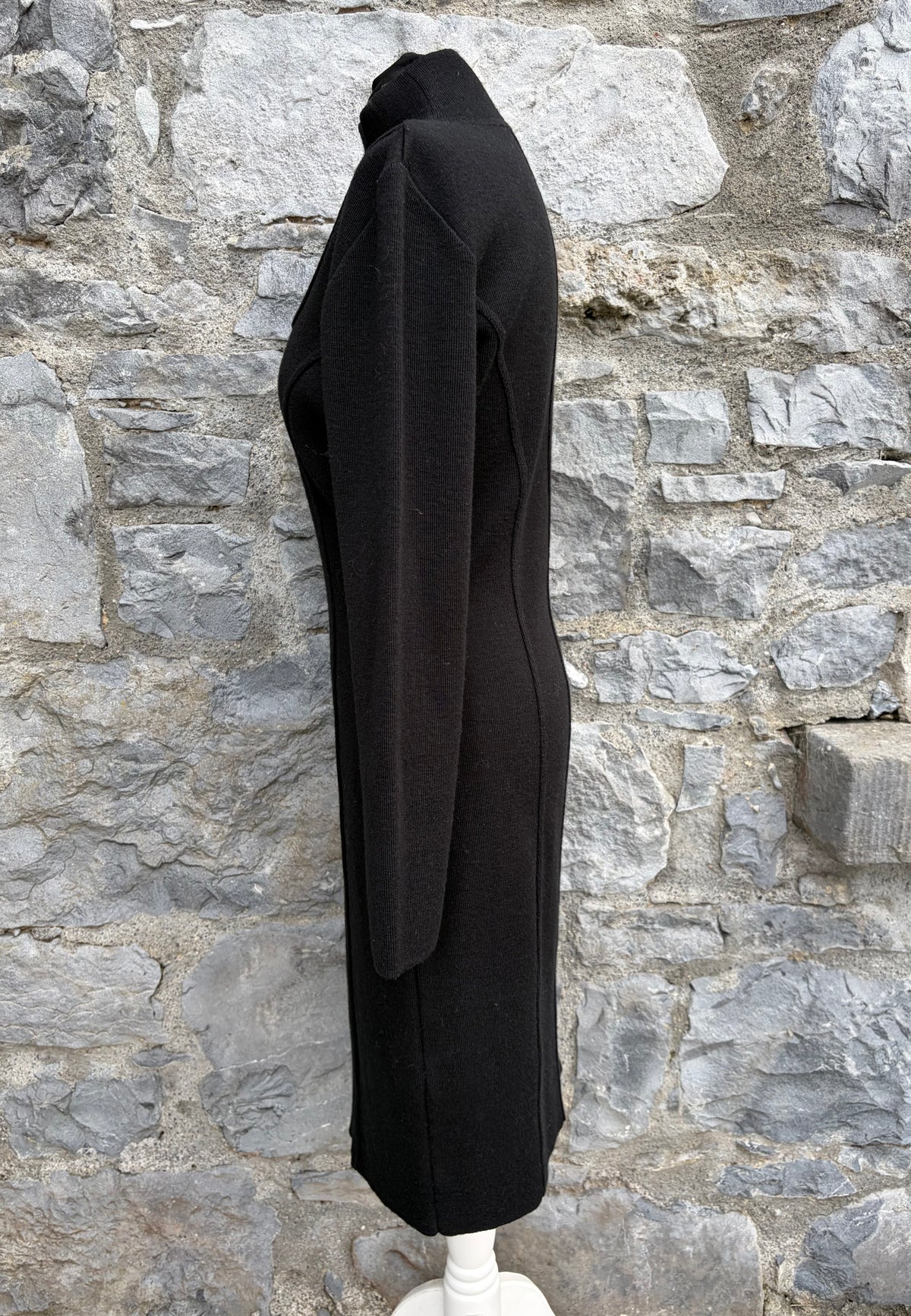 90s black knitted dress uk 10-12