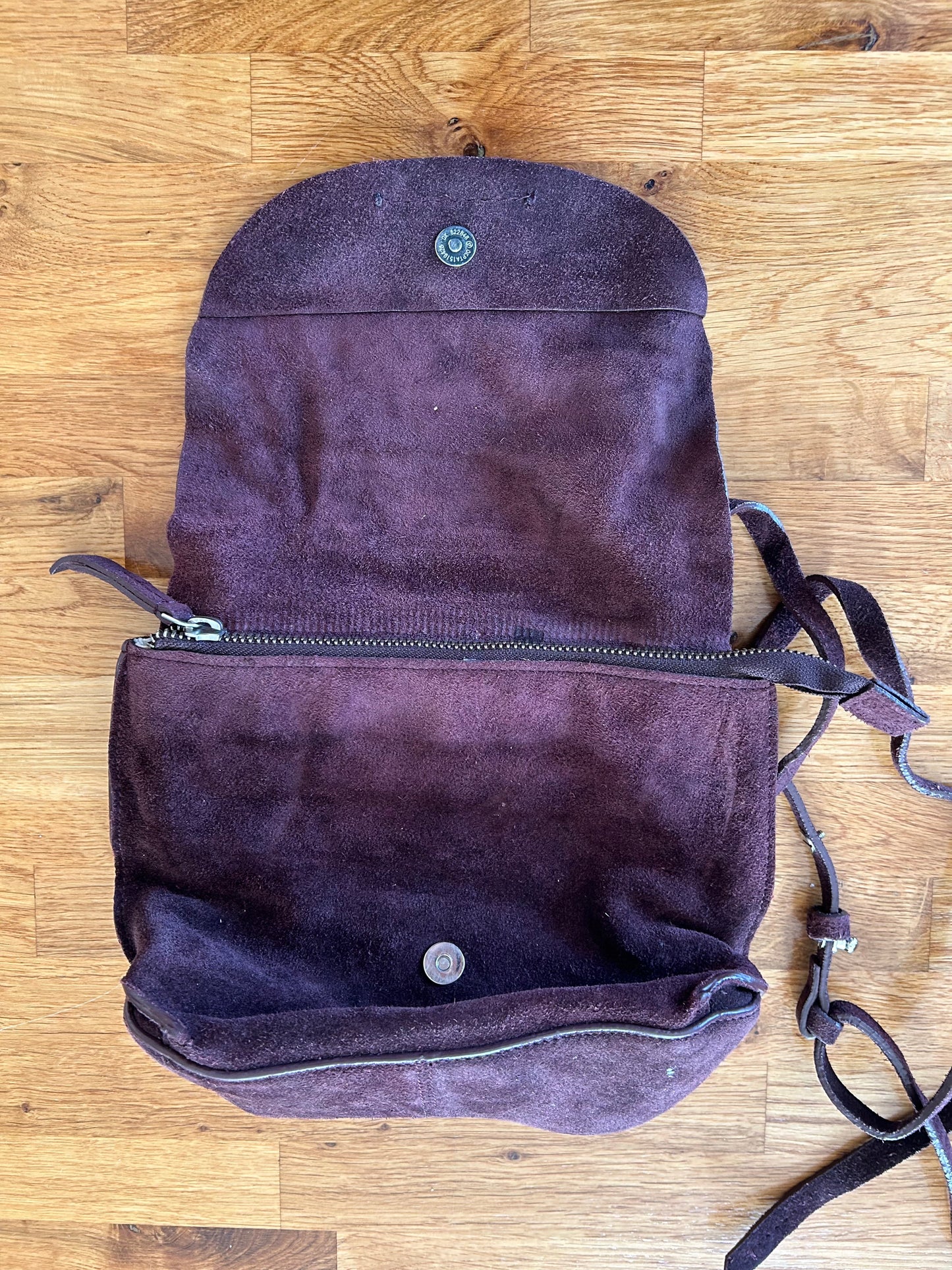 Suede crossbody bag