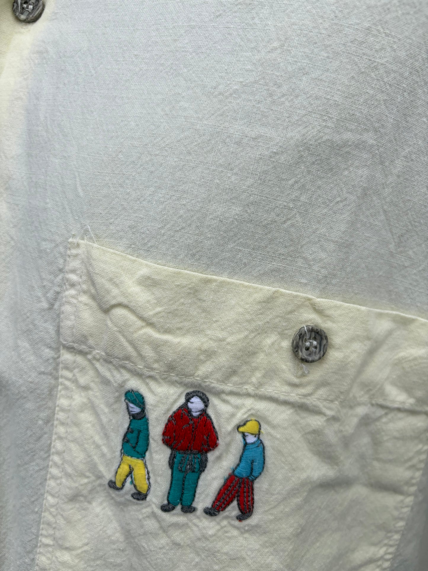 80s light yellow shirt  M/L