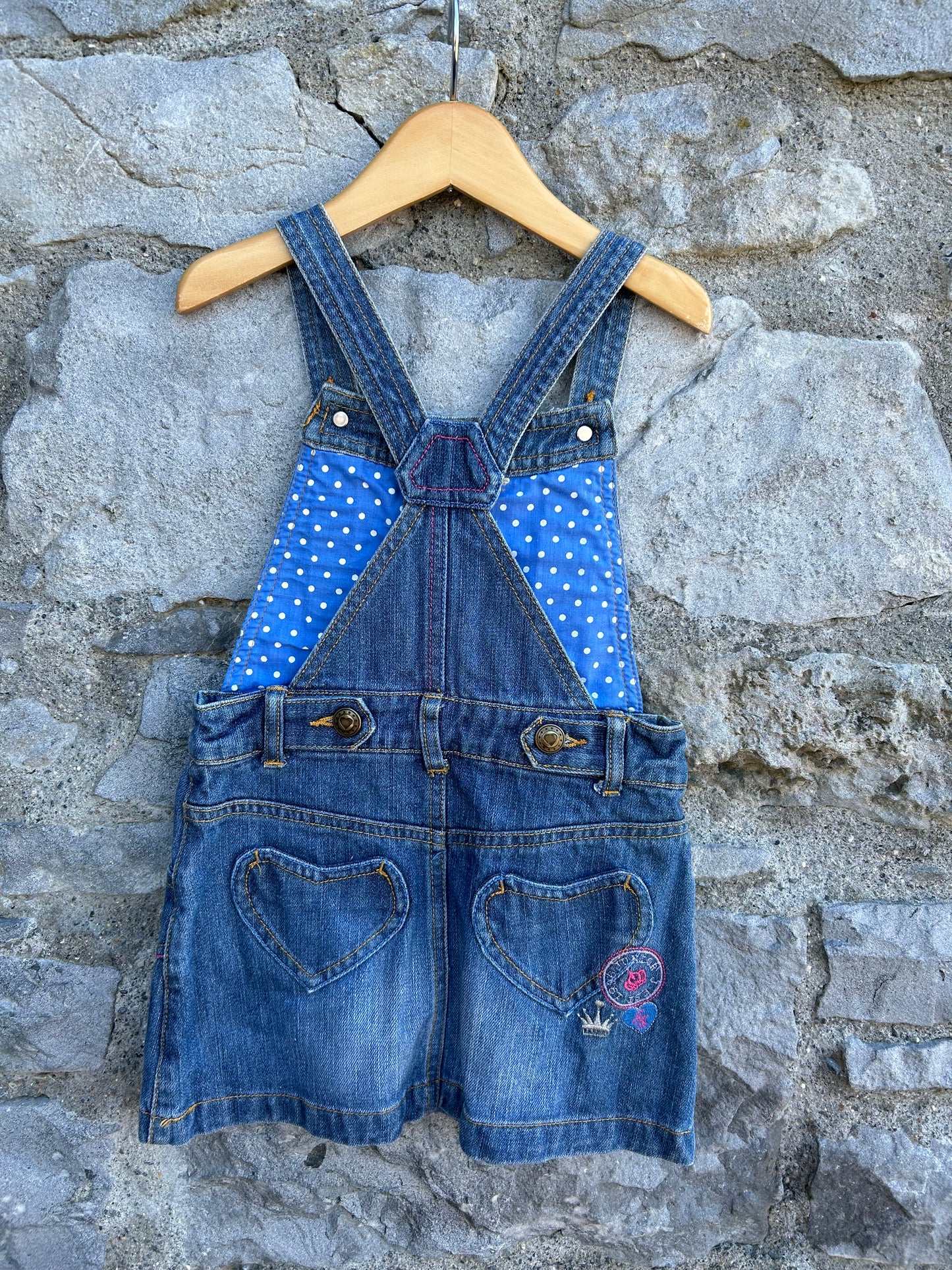 Denim pinafore  2-3y (92-98cm)