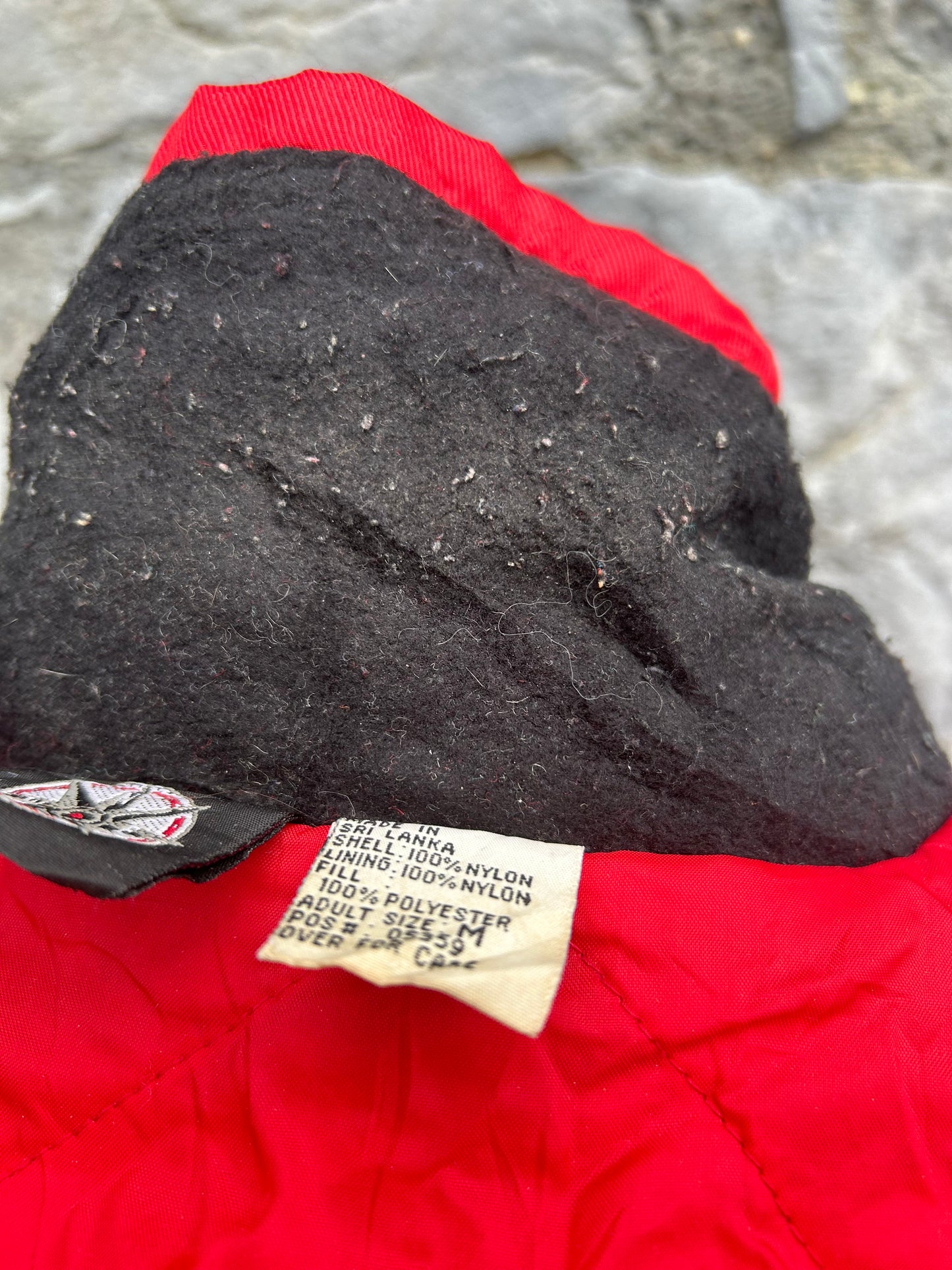 80s red&black jacket Large