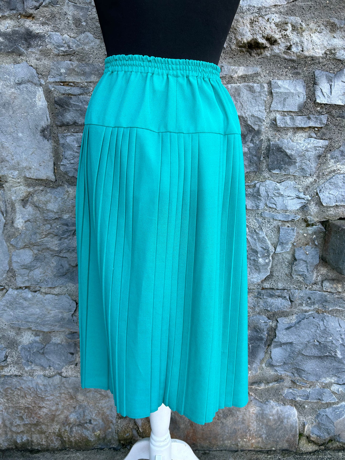 90s green pleated skirt uk 6-10