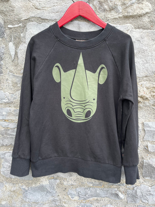 Rhino black sweatshirt  10y (140cm)