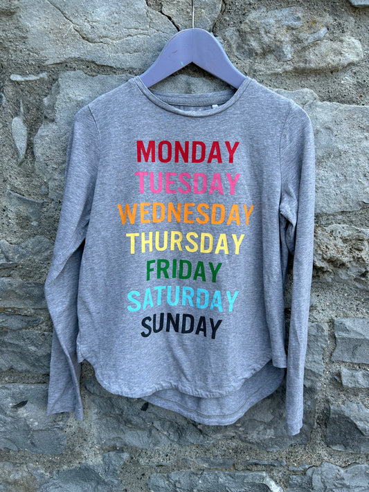 Week days grey top  8-9y (128-134cm)