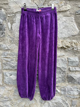 Load image into Gallery viewer, Purple velour pants 7-8y (122-128cm)
