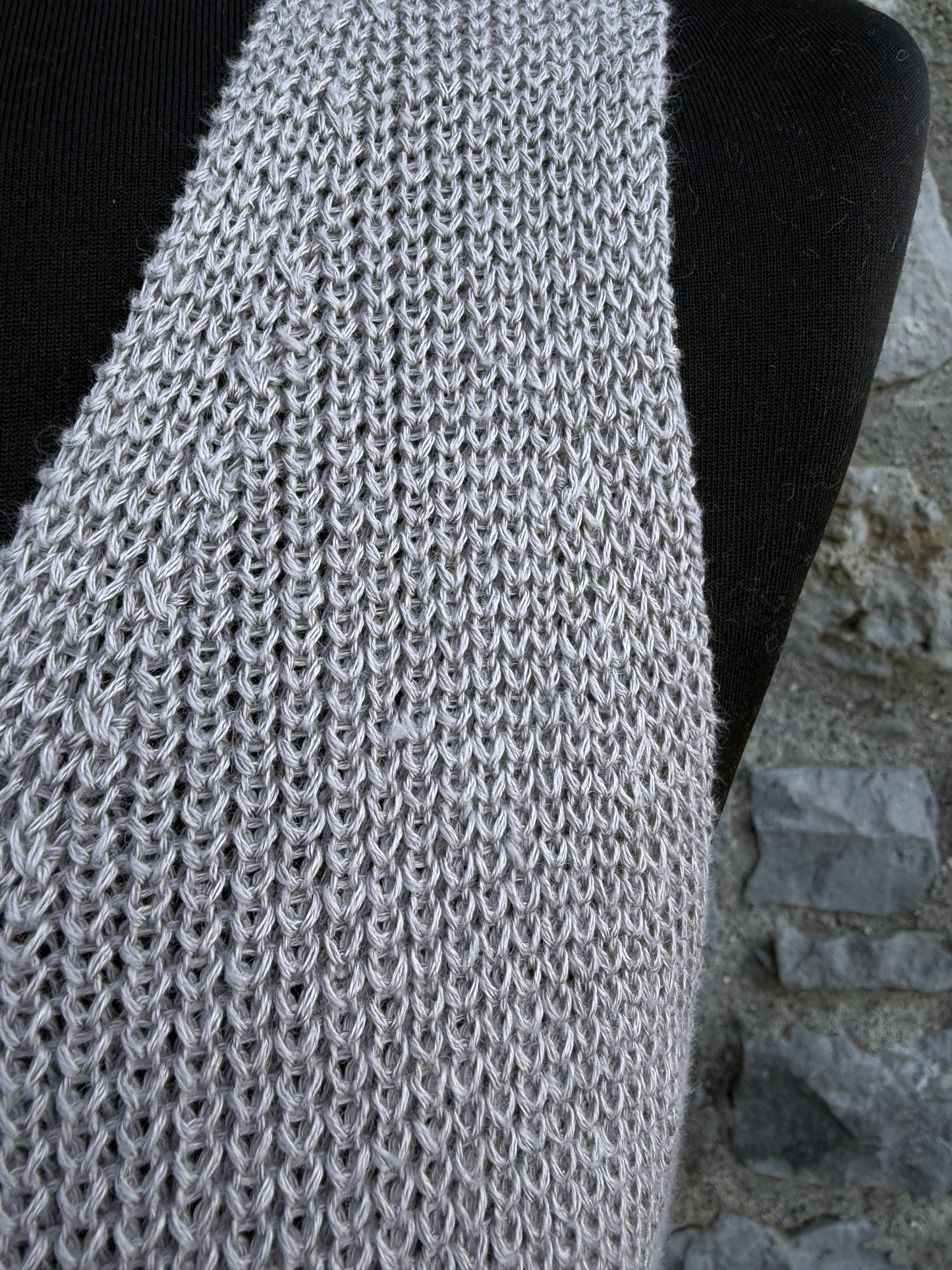 Wrap Grey knitted dress with tassels uk 12-14
