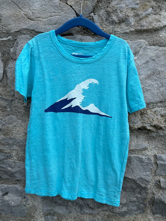 Waves light blue T-shirt  9-10y (134-140cm)