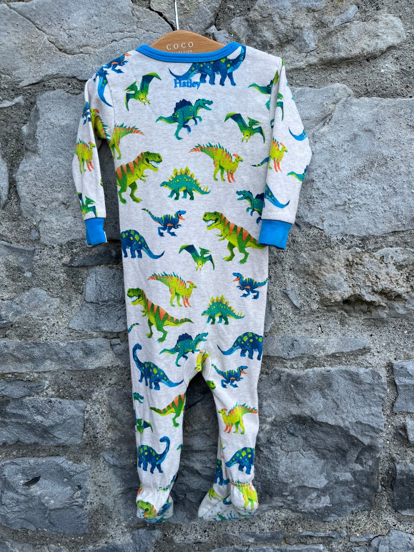 Dinosaurs grey onesie  6m (68cm)