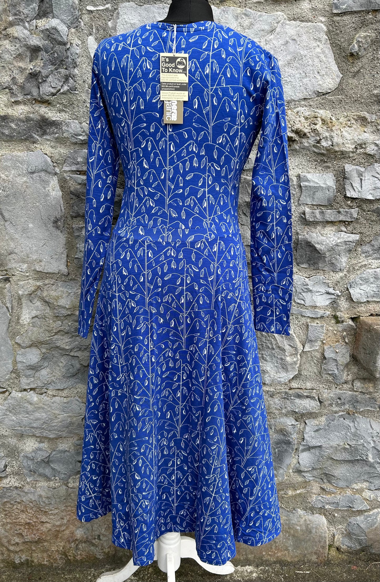 Blue floral dress uk 8-10