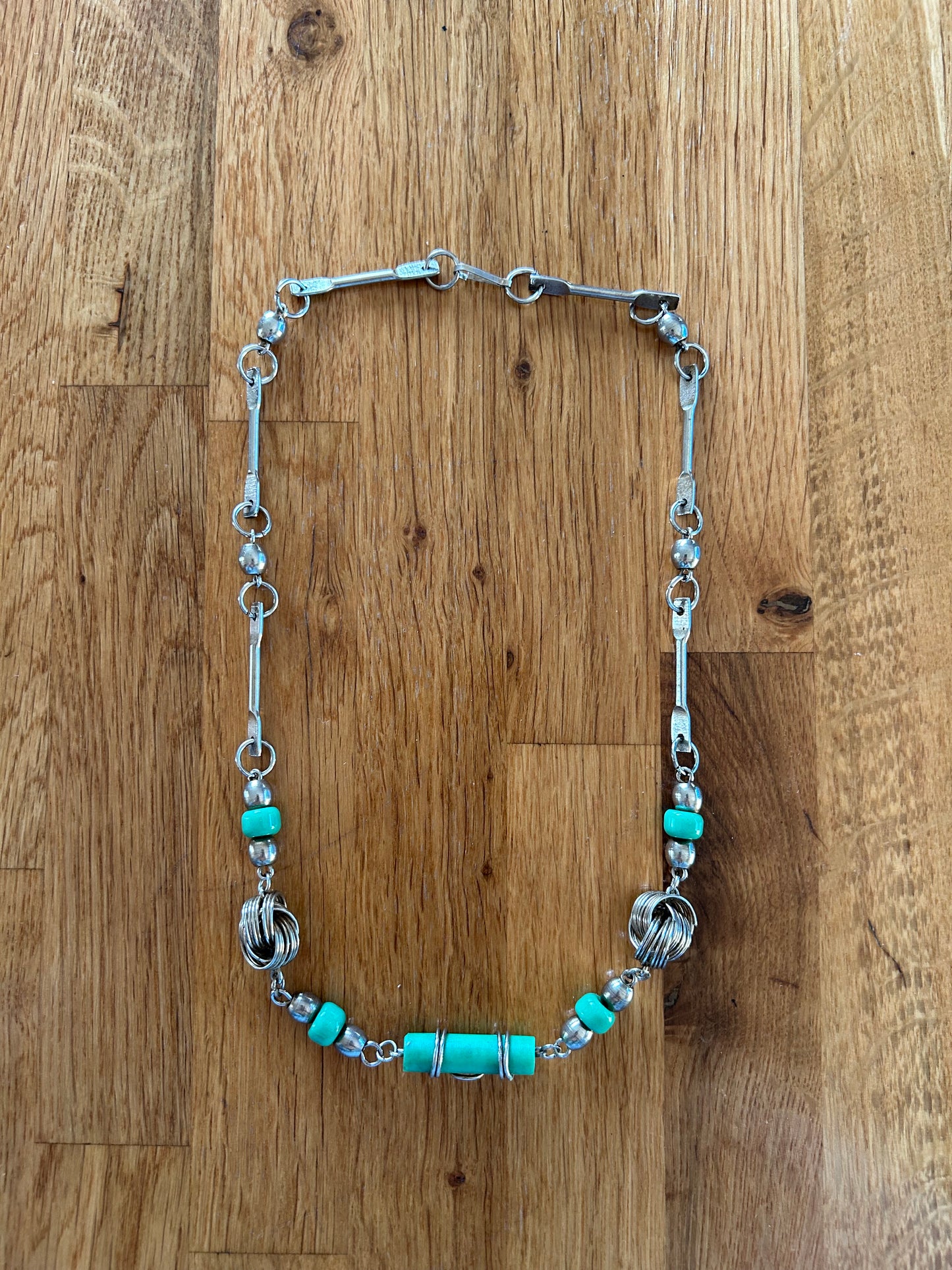 Green&silver necklace