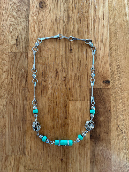 Green&silver necklace
