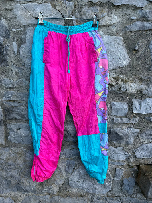 80s pink&teal shell pants 9-10y (134-140cm)