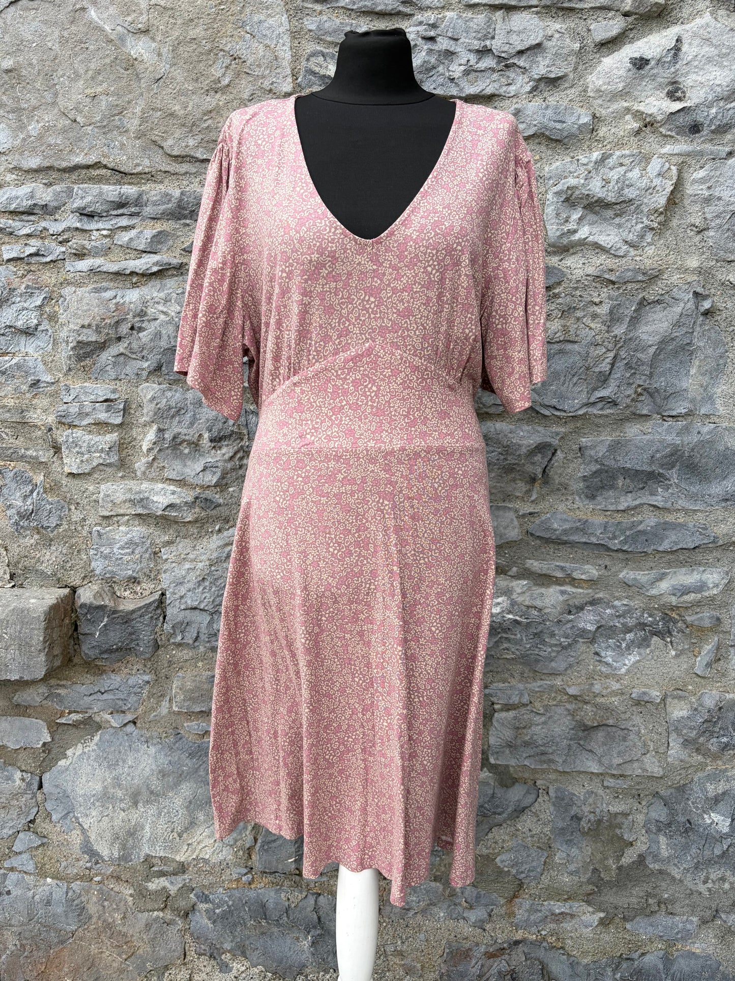 Pink dutsy floral print dress uk 18-20