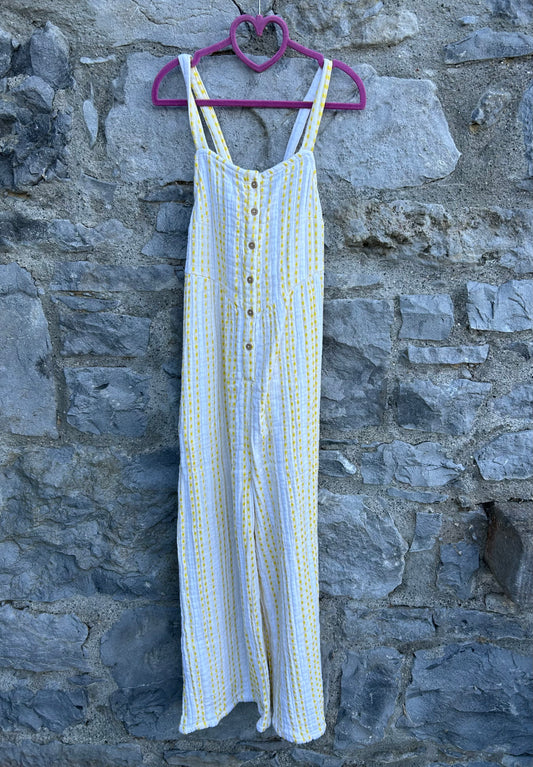 White&yellow jumpsuit  11-12y (146-152cm)