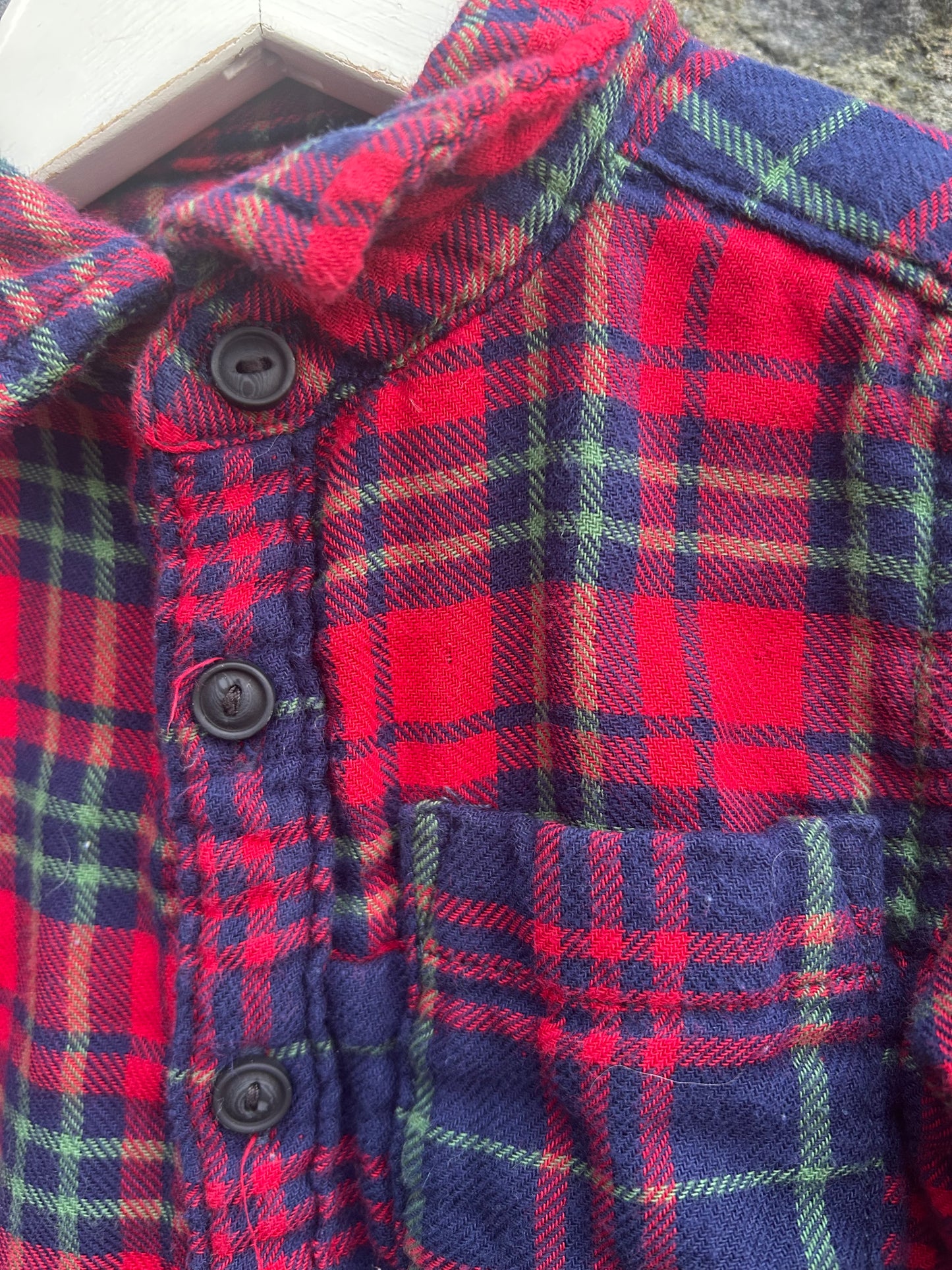 Red&navy check shirt  3-6m (62-68cm)