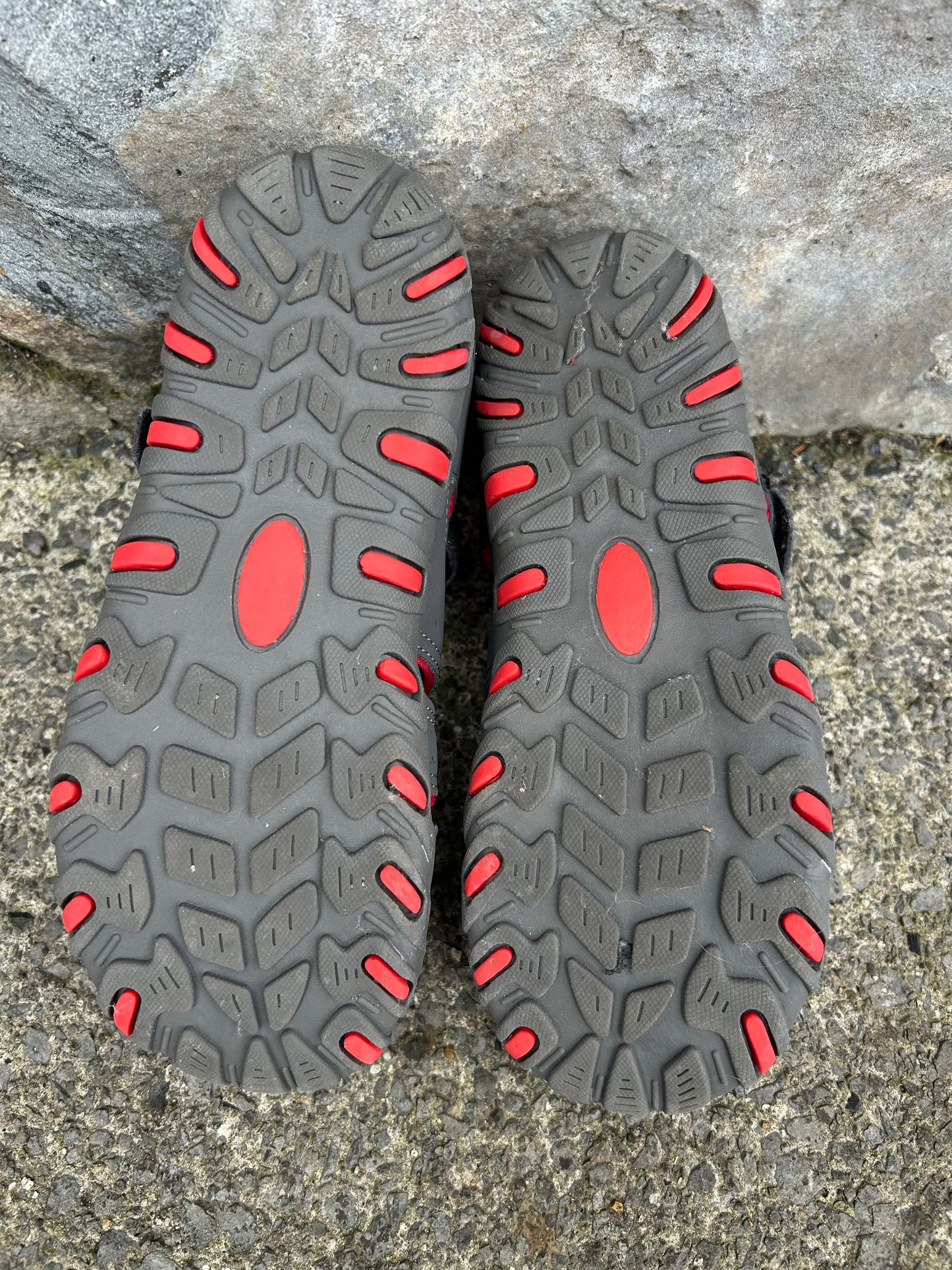 Grey&red sandals  uk 3-3.5 (eu 36)
