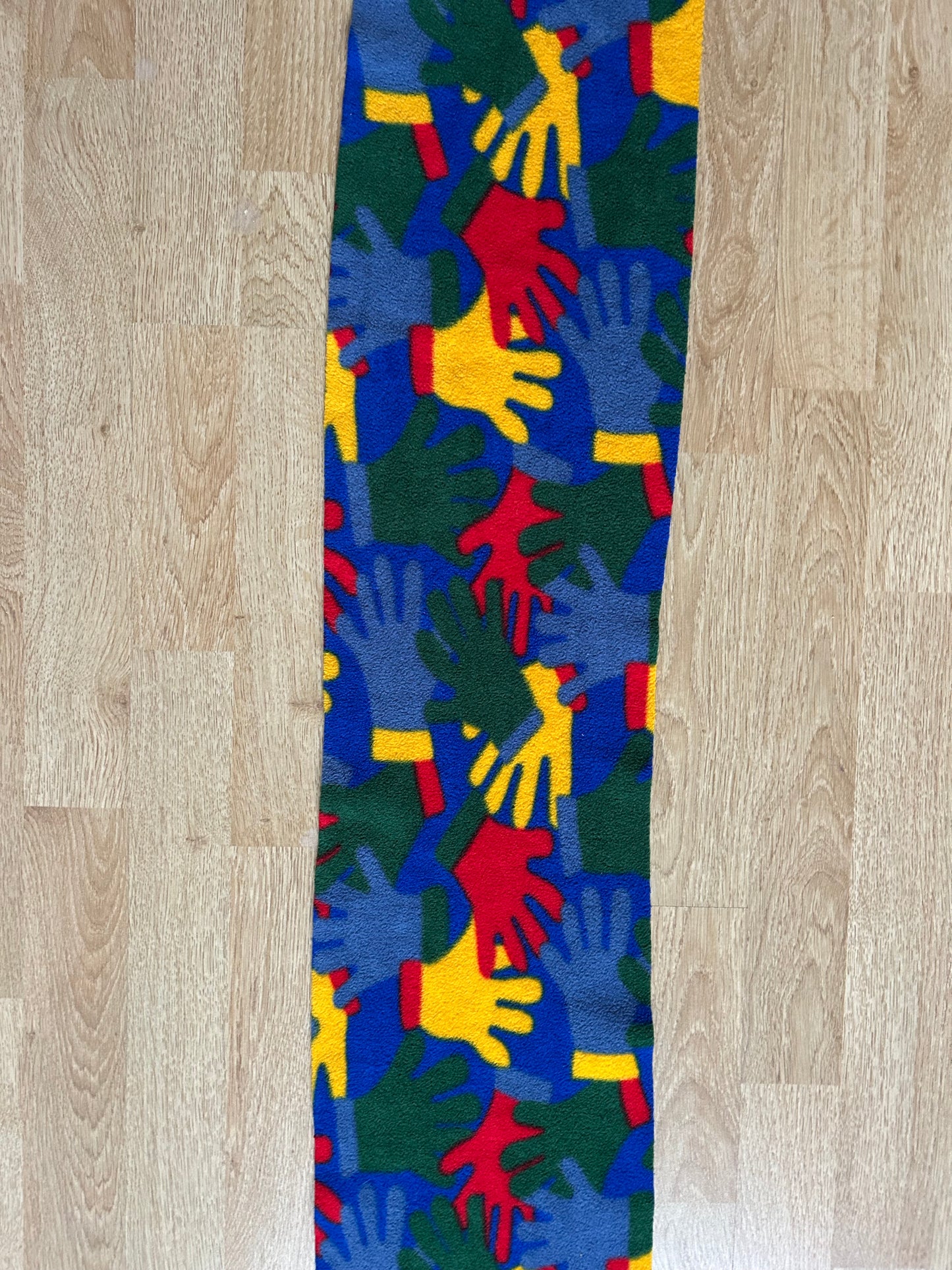 90s Colourful fleece scarf