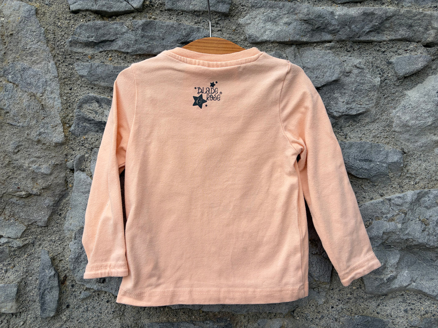 Bunny peach top 9-12m (74-80cm)