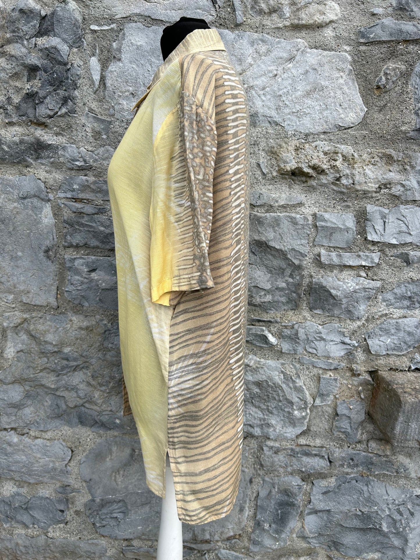 90s yellow&grey shirt uk 12-14