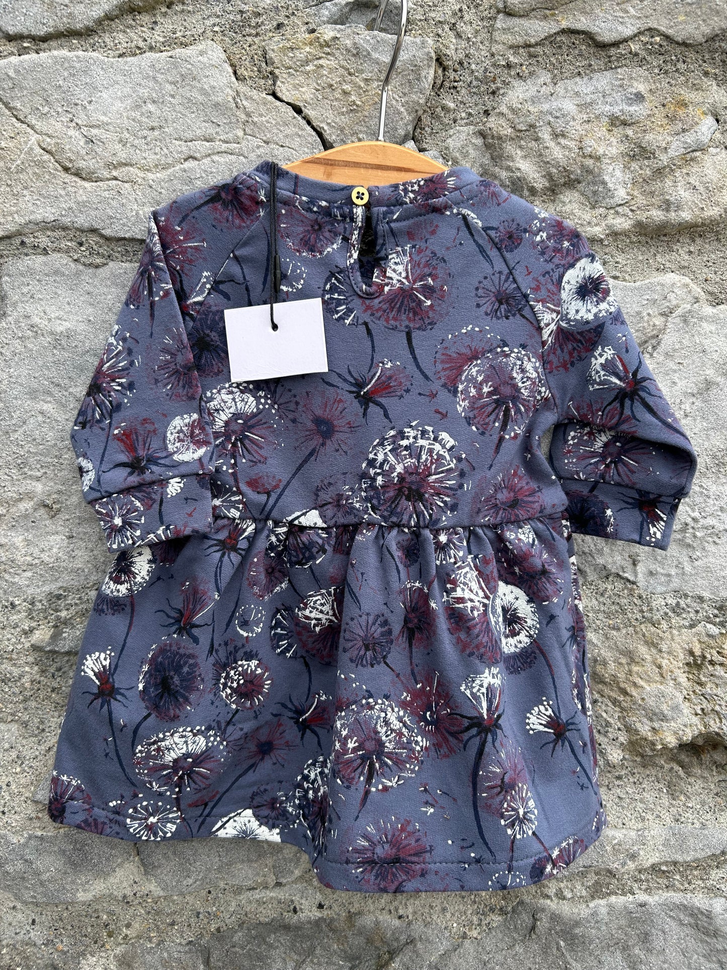 Dandelion grey sweat dress 0-1m (50-56cm)