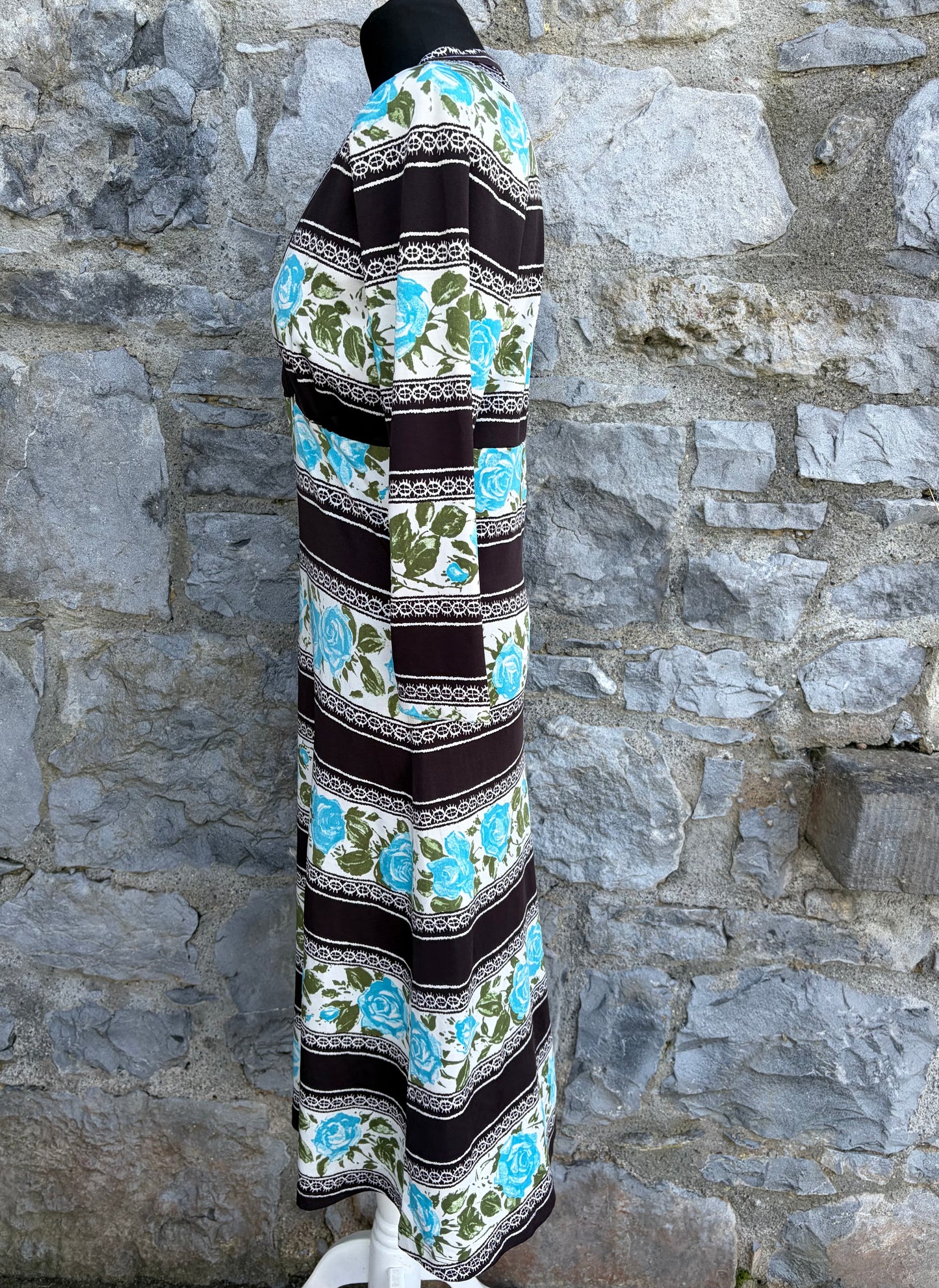 Blue roses panel dress uk 12