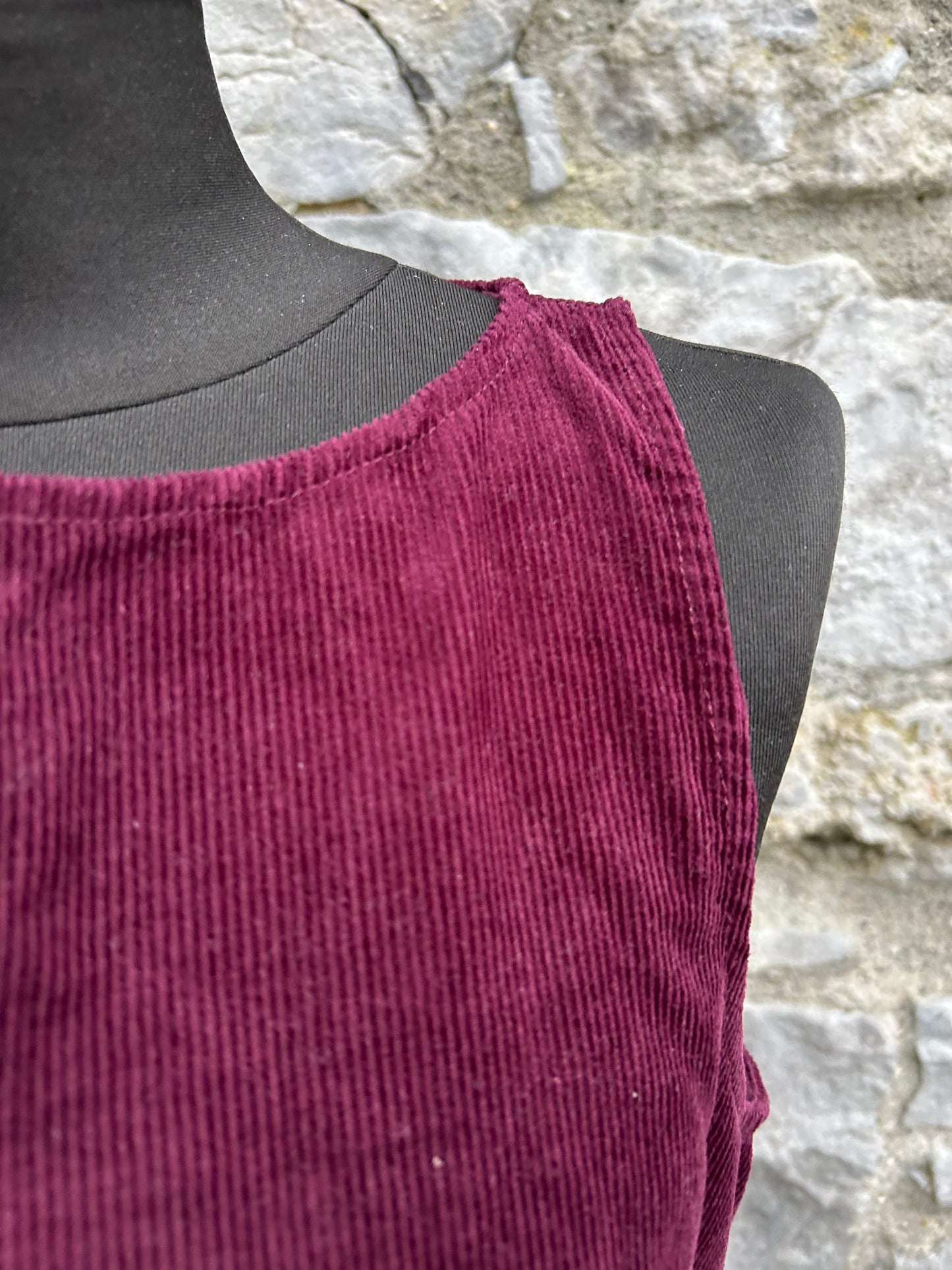 Maroon cord pinafore uk 12