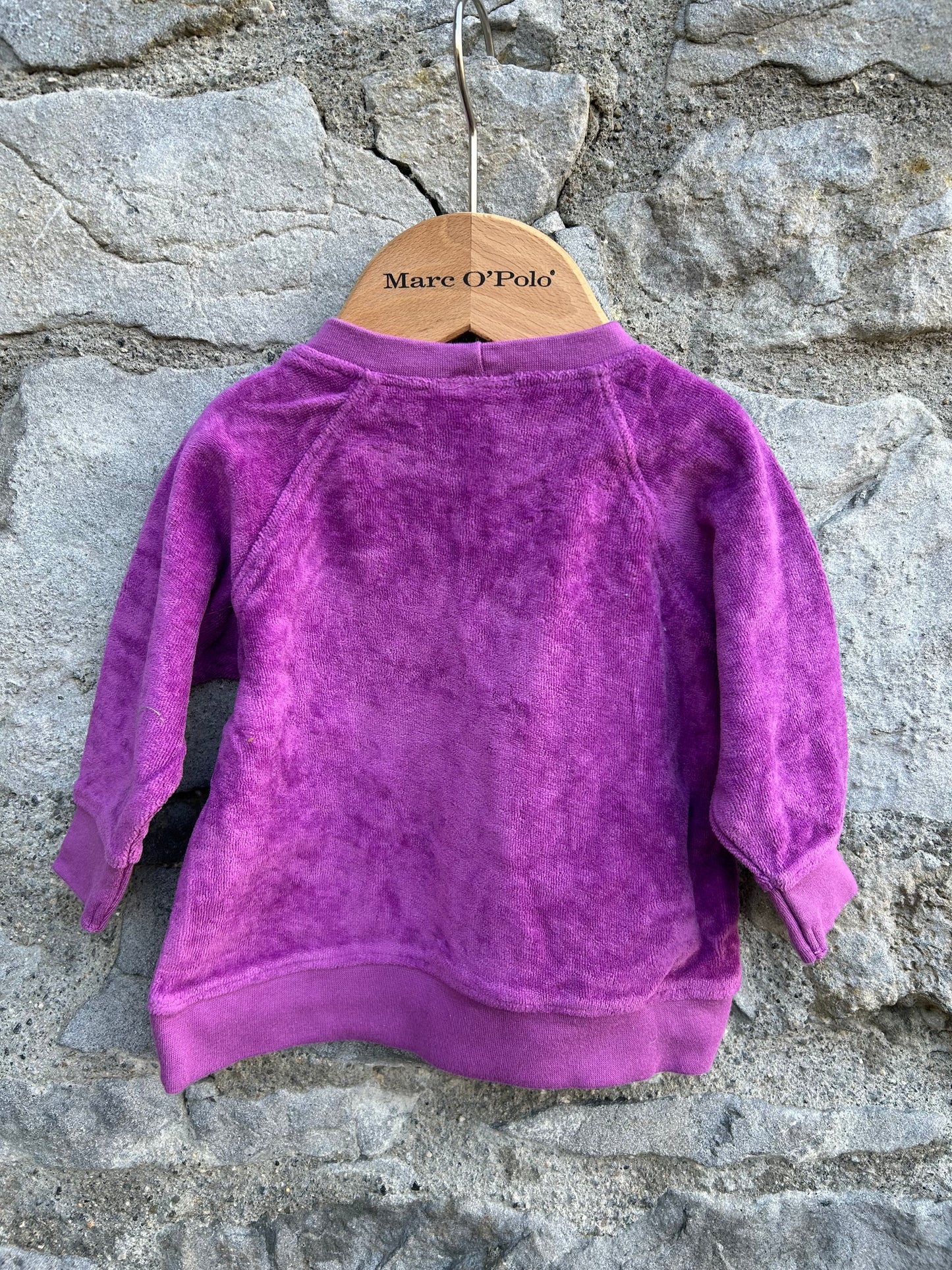 Purple heart sweatshirt   3-6m (62-68cm)