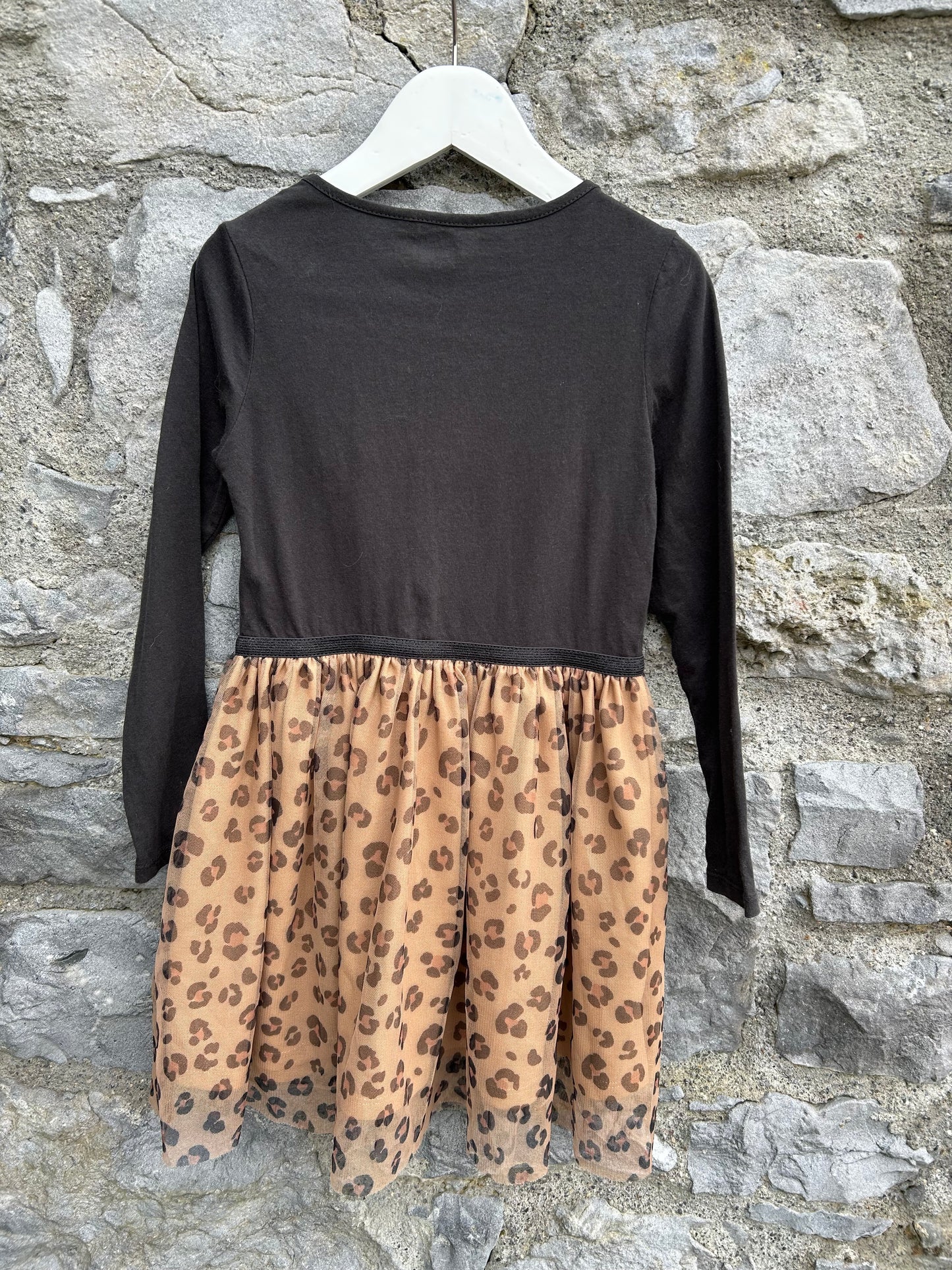 Kitty leopard dress  5-6y (110-116cm)