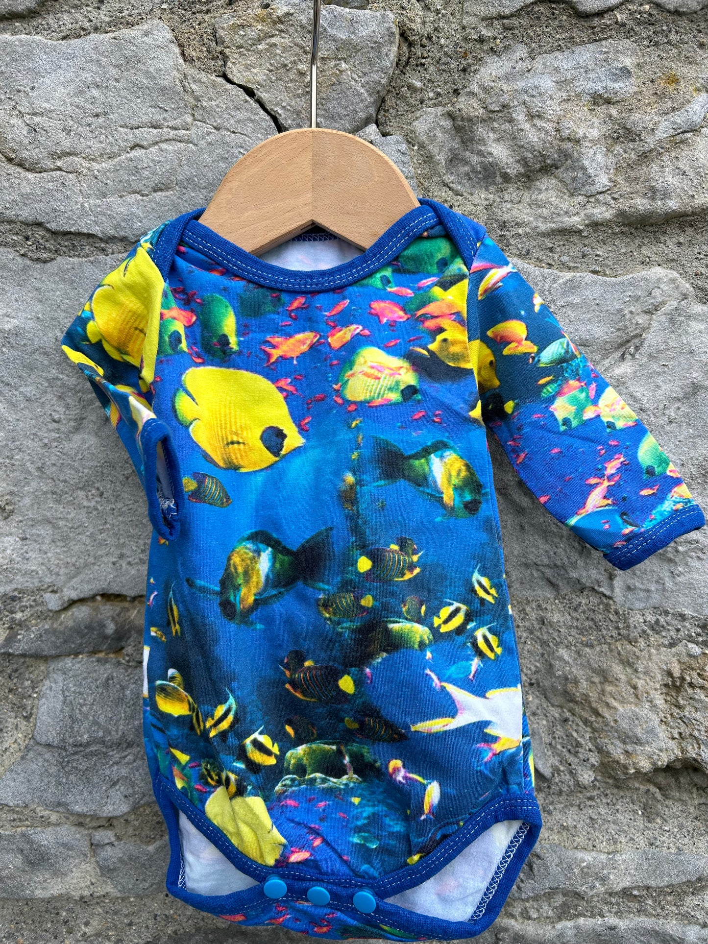 Fish blue vest  0-3m (56-62cm)