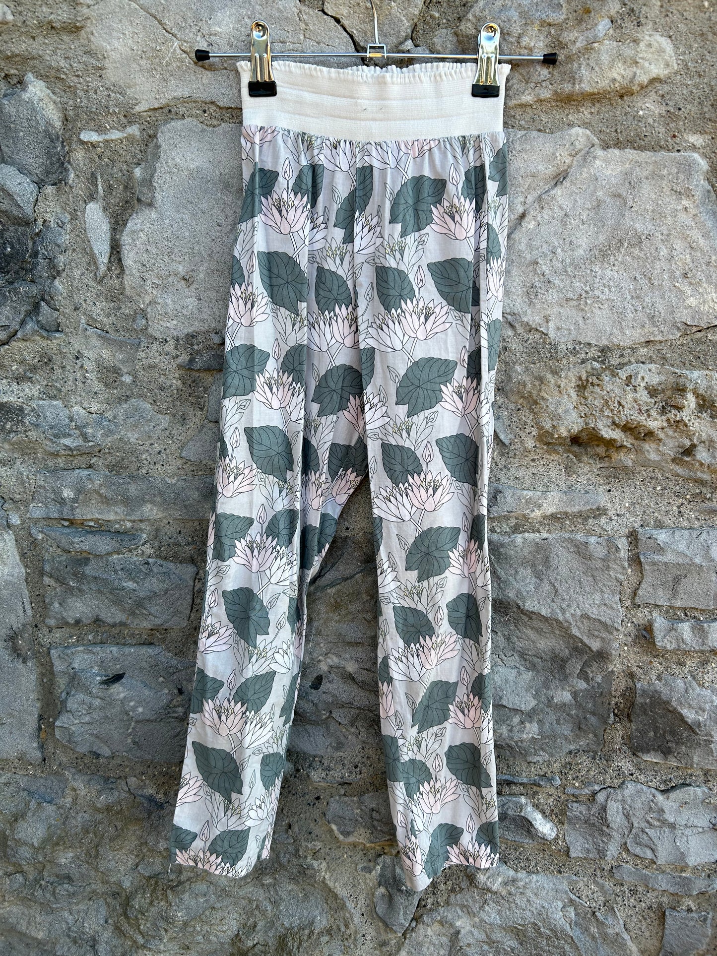 Grey floral pants  5-6y (110-116cm)