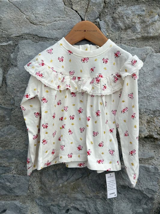 Floral ruffle top 18-24m (86-92cm)