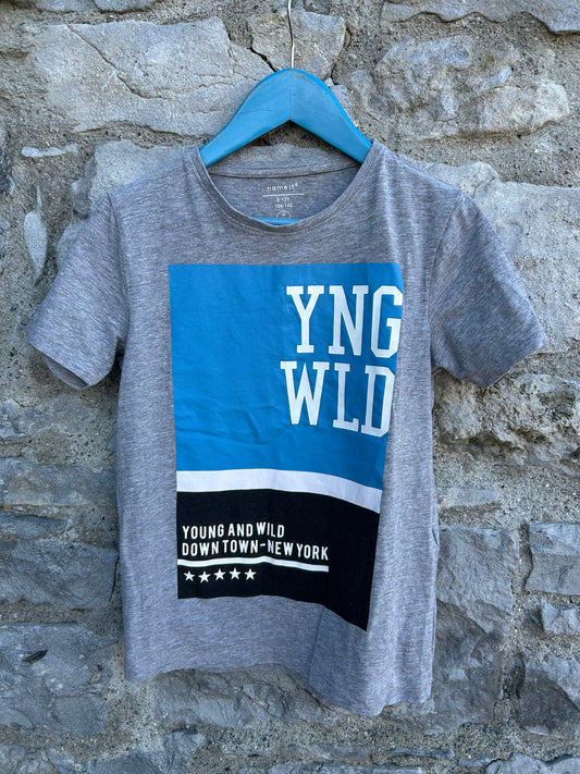 YNG grey T-shirt  9-10y (134-140cm)