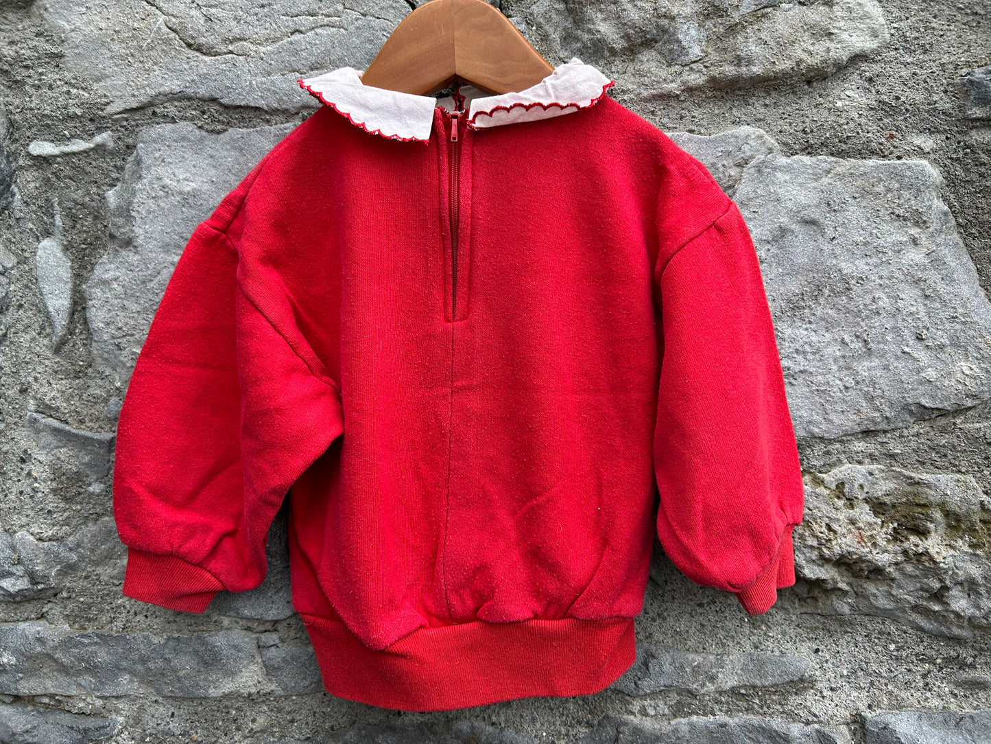 90s red sweatshirt  12-18m (80-86cm)